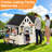  3-Door Modular Clear Playhouse with Kitchen Set – Durable Wood & Waterproof Roof, Kids Pretend Playhouse for Ages 3-8-120786370