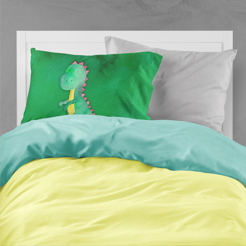 Taie d’oreiller aquarelle tyrannosaure rex
