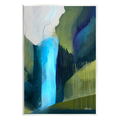 " Abstract Waterfall Layered Landscape " Acrylic Painting