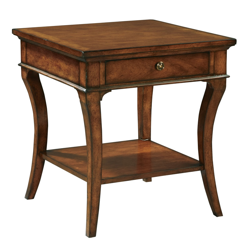 Hekman European Legacy Square End Table, Macadamia Finish