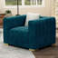 Fauteuil d'appoint confortable en velours à rayures verticales 35,4 po-107634882-119771738