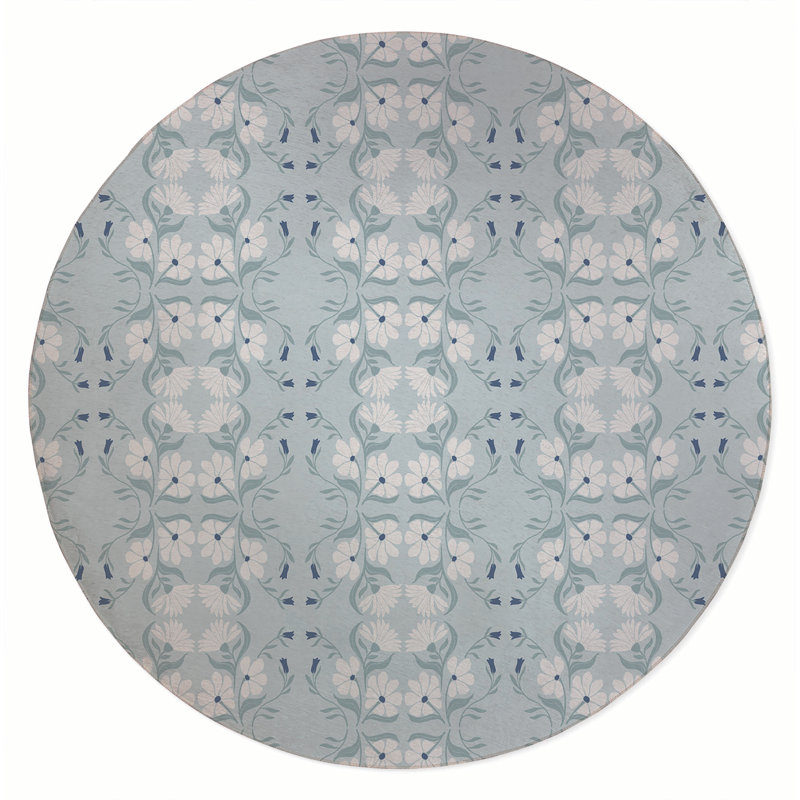 Tapis Groovy Flowers, Rond 5 pi