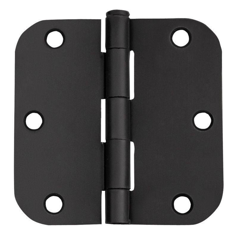 Matte Black Steel 3.5" Door Hinges Set of 10
