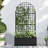 73"H×35"W Arch Metal Planter Box with Trellis with Wheels-907829505