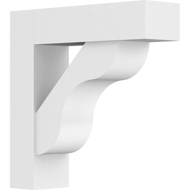 Support standard en PVC de qualité architecturale avec extrémités en bloc Carmel, H 18 po x l 5 po x P 18 po
