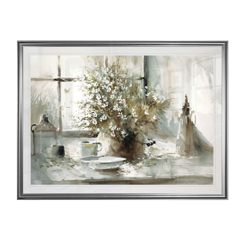 « cascade still life », impression, H 20 po x l 24 po x P 1,5 po, Cadre argenté