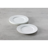 Fortessa Ornament Bone China, 10.75" Dinner Plate (Set of 4), White