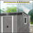 Outdoor Metal Storage Shed With Window And Transparent Plate For Garden, Lawn-119458070-119458074