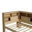 Lit de jour simple en bois avec tablettes de rangement, USB et lit gigogne-965942484