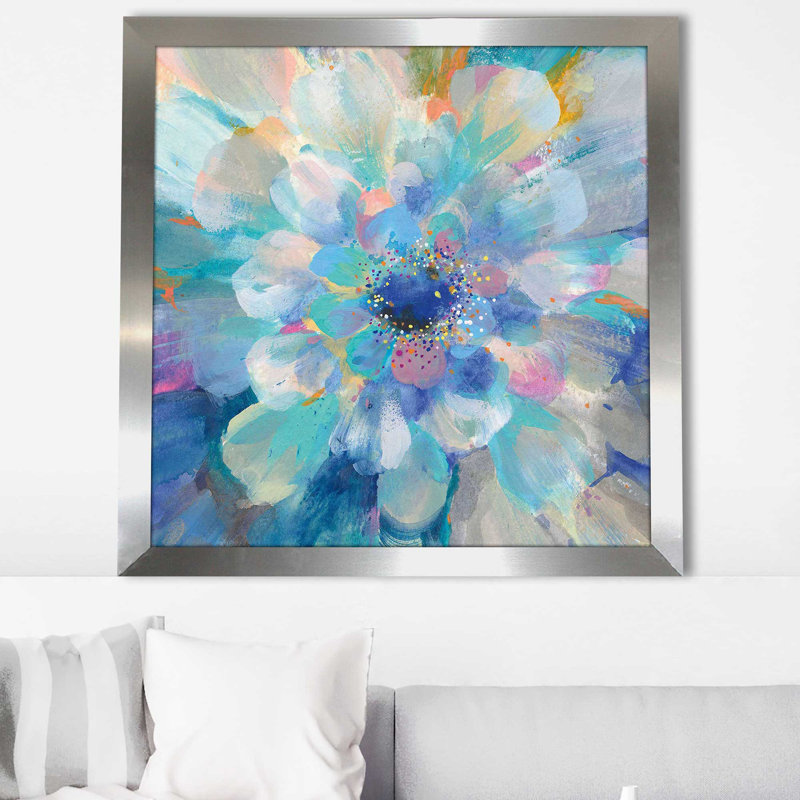 " Intensity II " by Danhui Nai, 25.5" H x 25.5" W x 1" D, Silver Framed