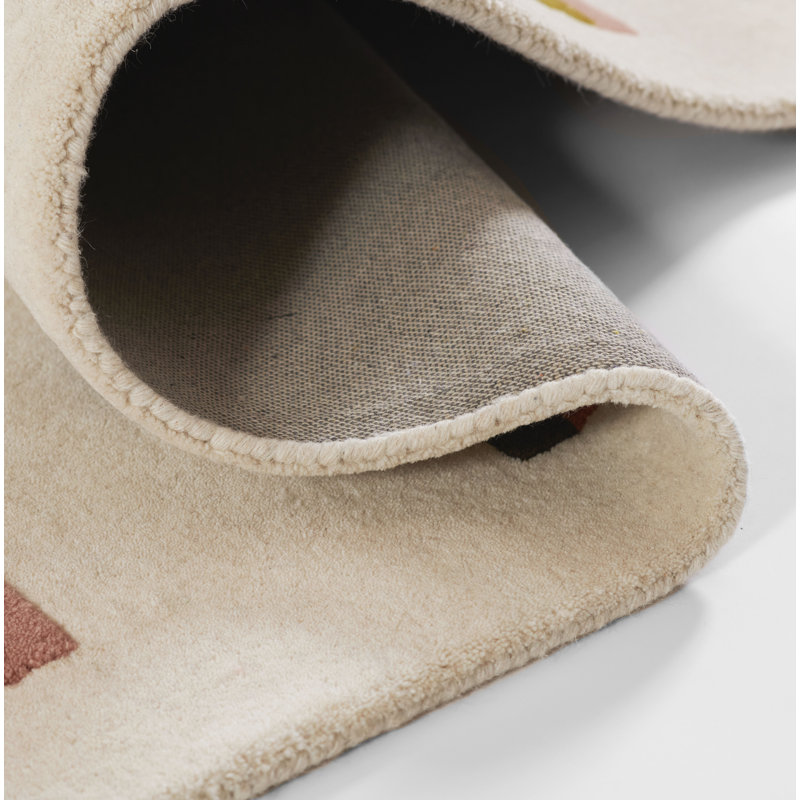 Tapis multicolore en laine touffeté à la main AllModern Form, Rectangle de 5 pi x 8 pi