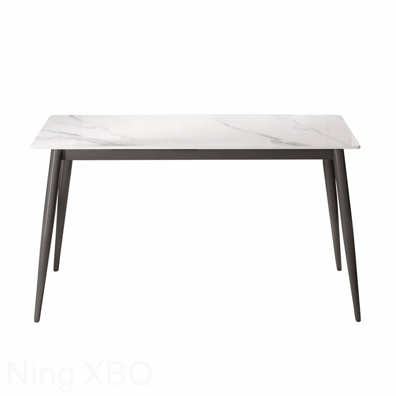 Table de salle à manger rectangulaire moderne 55,12 po 55 pi, H 29,53 po x L 55,12 po x l 31,5 po, Blanc
