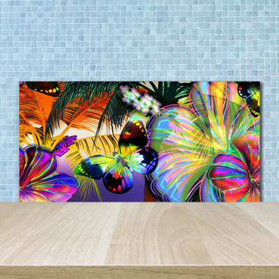 Abshier 50cm W x 100cm L Glass Peel and Stick Panel