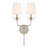 Dassel 2 Light Matte White Sconce-109234073