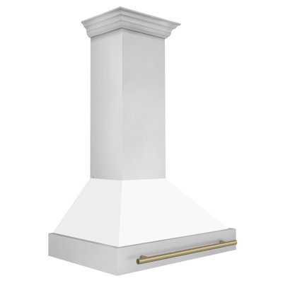 ZLINE Autograph Edition 36 in. Stainless Steel Range Hood with White Matte Shell