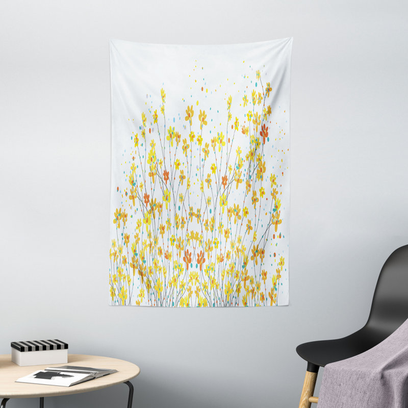 Tapisserie en polyester jonquille, H 60 po x l 40 po
