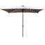 Parasol solaire d'extérieur 10X6.5Ft. Auvent. Fade. Facile à soulever et à incliner. 26 Bright. Mât noir. Gris moyen Parasol rectangulaire en acier thermolaqué 10 pi x 6,5 pi-244735181