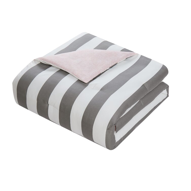 Juicy Couture Cabana Stripe Reversible 5-Piece Comforter Set, Twin