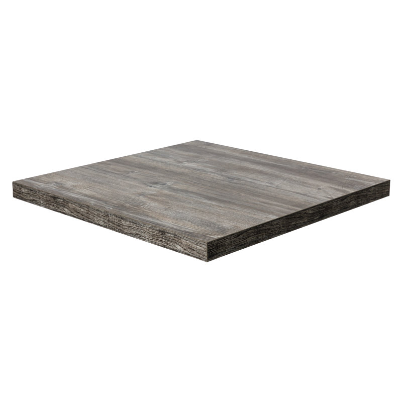 Épaisseur de 2 po du plateau de table Midtown Driftwood, Gris, H 2 po x L 30 po x l 24 po