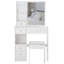 Table de coiffeuse 29,2 "avec miroir et rangement pour petits espaces-543440640