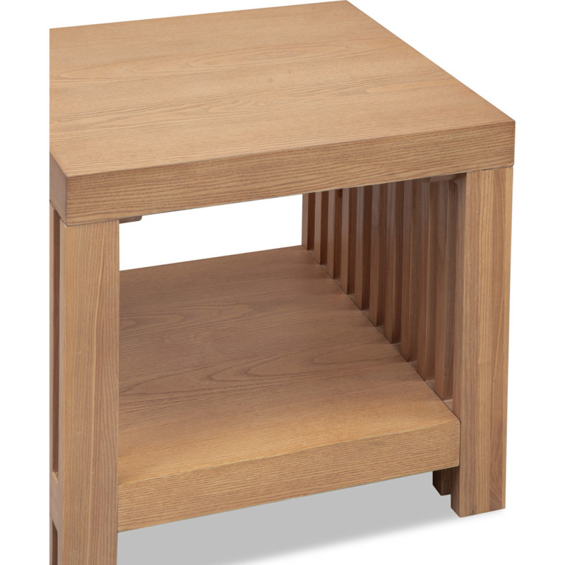 Finnian Side Table, Natural Wood