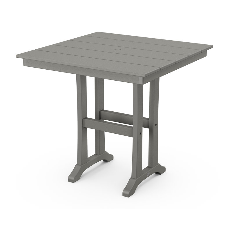 Ensemble repas pour 4 personnes avec table carrée Chinoiserie, Gris ardoise