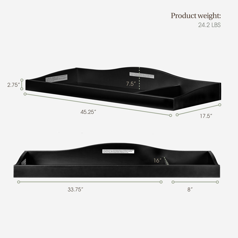 Changing Table Topper, Black