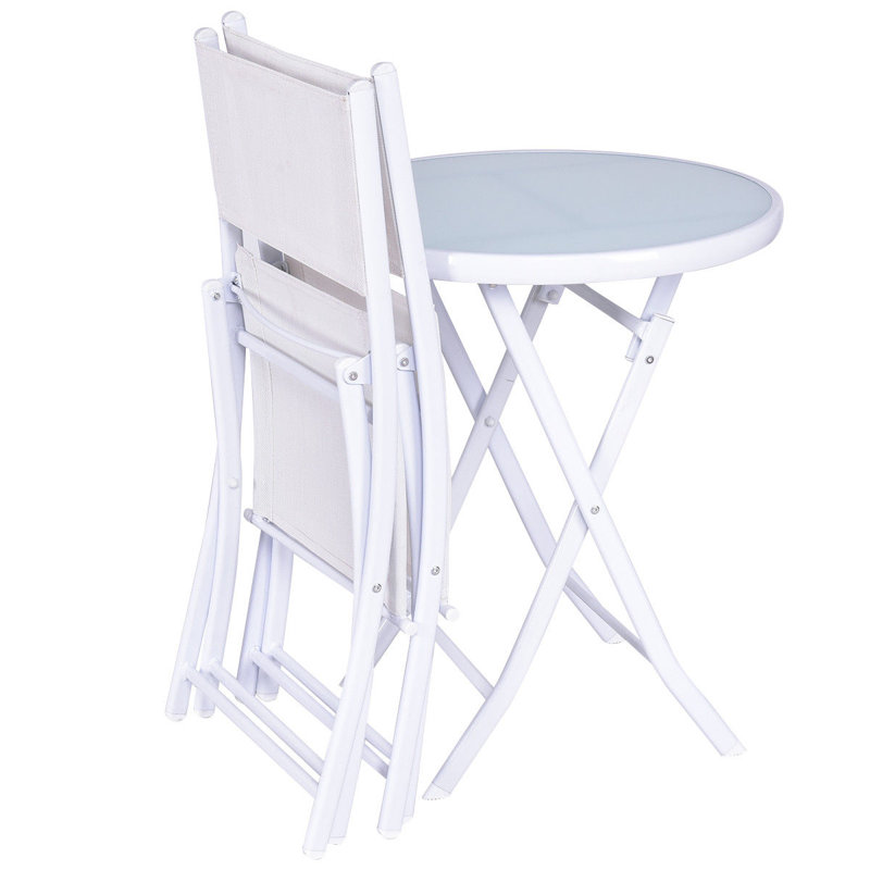 Ensemble bistro Ching Round pour 2 personnes 24 po, Blanc