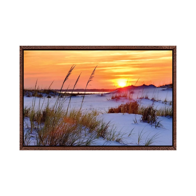 Seashore Sunset 1 Piece Wall Art on Canvas, 66.04 cm H x 45.72 cm W, Classic Wood Framed Canvas