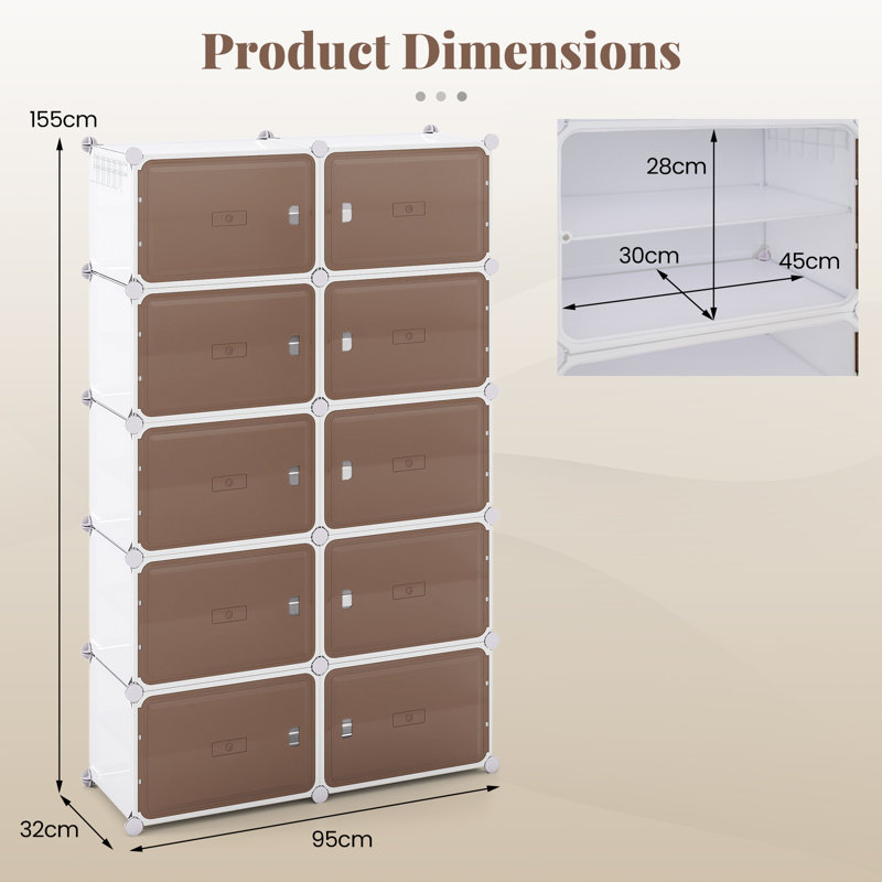 40 Pair Shoe Storage Cabinet