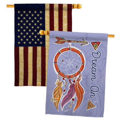 Drapeau de maison à 2 côtés en polyester / mélange de polyester 40 po x 28 po