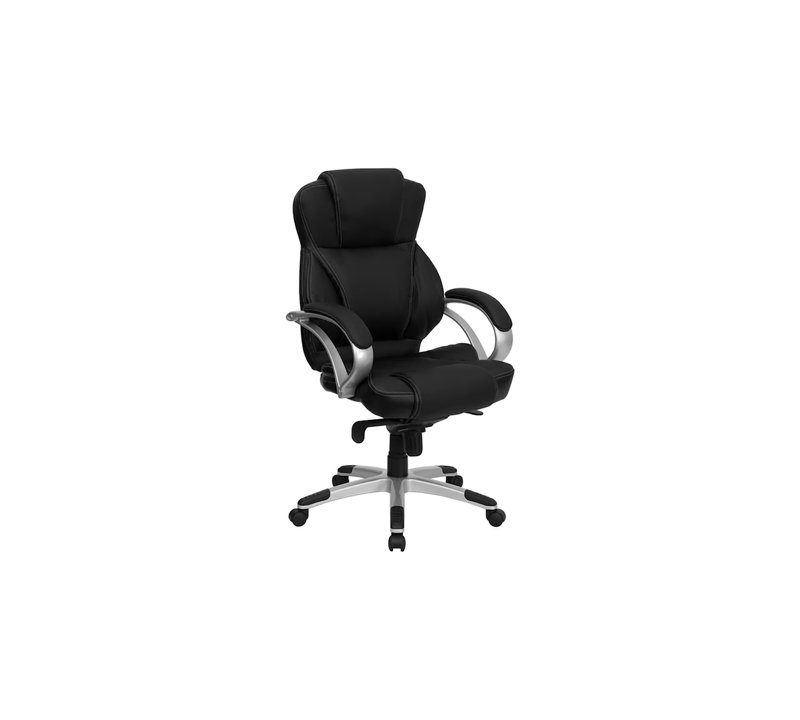 Contemporary High-Back Black LeatherSoft Executive Swivel Office Chair