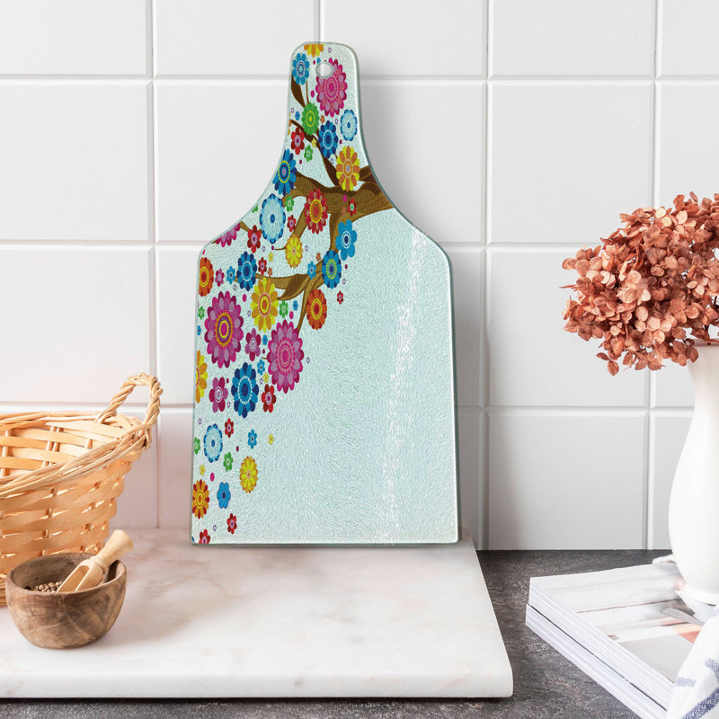 Multicolore planche à découper en verre trempé Ambesonne