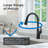 Pilsen Single Handle Pull Down Sprayer Kitchen Faucet with Deck Plate with Soap Dispenser-122851441