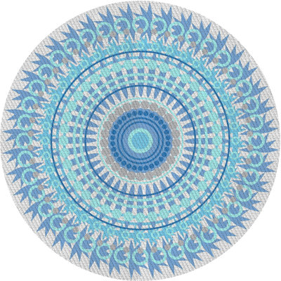 Tapis bleu marine / gris Power Loom
