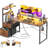60'' Reversible Gaming Desk With Monitor Stand & Fabric Drawers-256326286