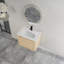 Meuble-lavabo mural 28 po avec lavabo en céramique blanche et porte à fermeture en douceur, emballage KD, contreplaqué-2147360630