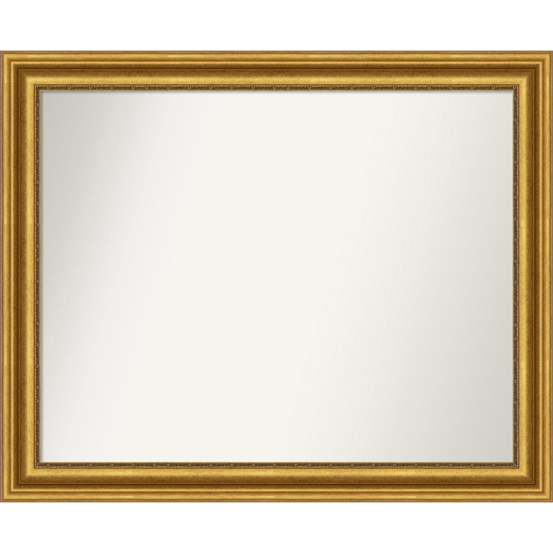 Miroir de salle de bain Jashawna, 35,75 po x 43,75 po, Doré