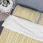 Rayures tribales dorées et brunes - ensemble de housse de couette abstrait - microfibre de polyester-1123525675