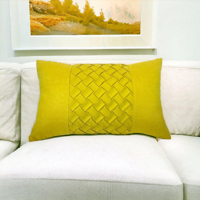 Housse de coussin réversible en microsuède à chevrons
