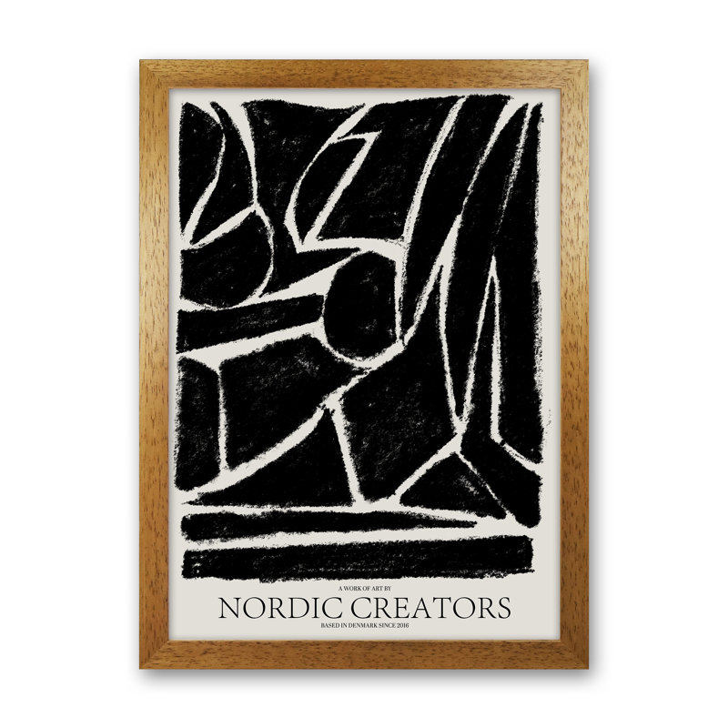 Things Fall Apart - Black - Wrapped Canvas Print, 42cm H x 29.7cm W x 3cm D, Oak Framed