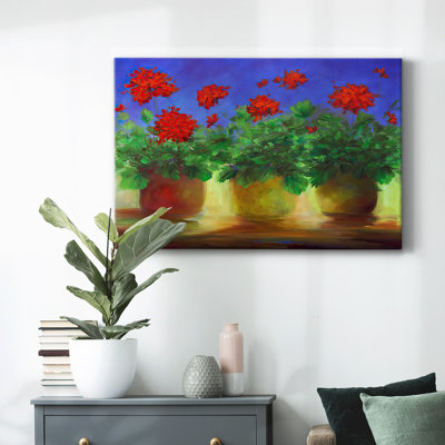 Geraniums II-Gallery Wrapped Canvas