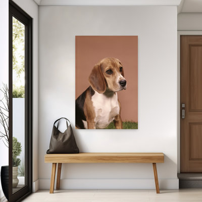 1960S Portrait Of Beagle Dog Classic Retro Vintage Dog Wall Art