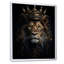 «Majestic Lion King with Golden Crown», reproduction sur toile-1852254284-1676813078