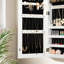 Drossett Jewelry Armoire, Lockable Wall-Mounted Storage Organiser Unit with 2 Plastic Cosmetic Stora-934029228