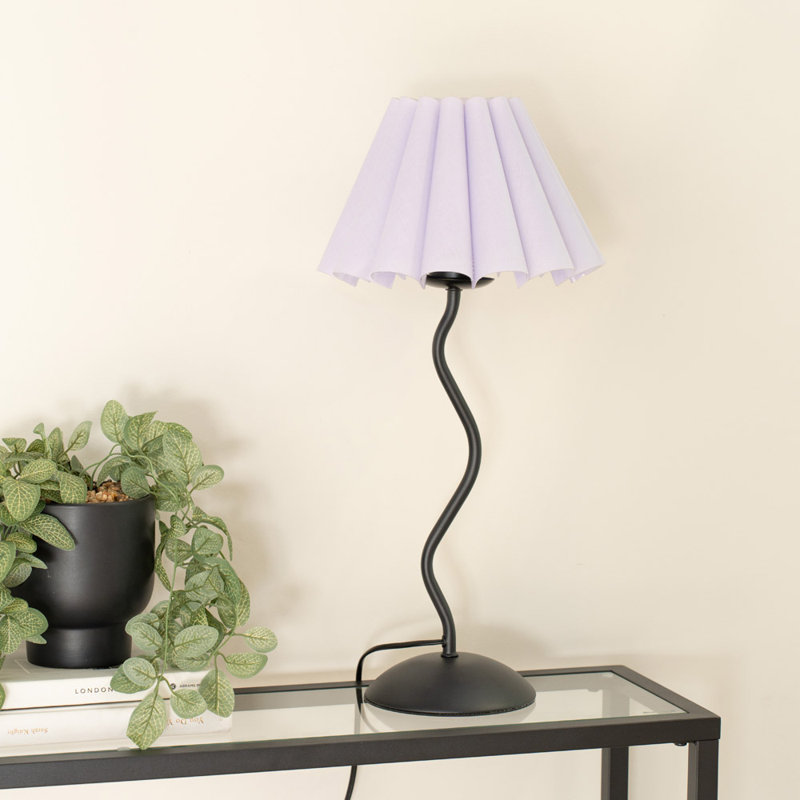 Rushon Metal Table Lamp, No, Lilac