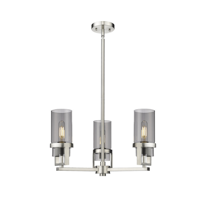 Luminaire suspendu 8 tiges Utopia, Blanc mat, Nickel satiné