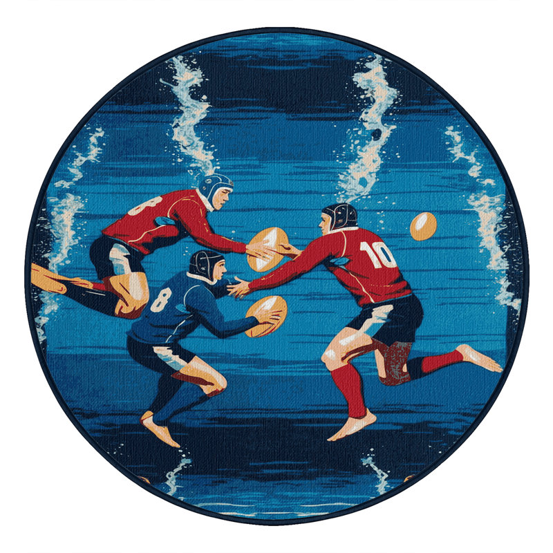 Tapis lavable sous l'eau , Rond 4 pi x 4 pi