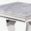 Table de bout gris clair et argent