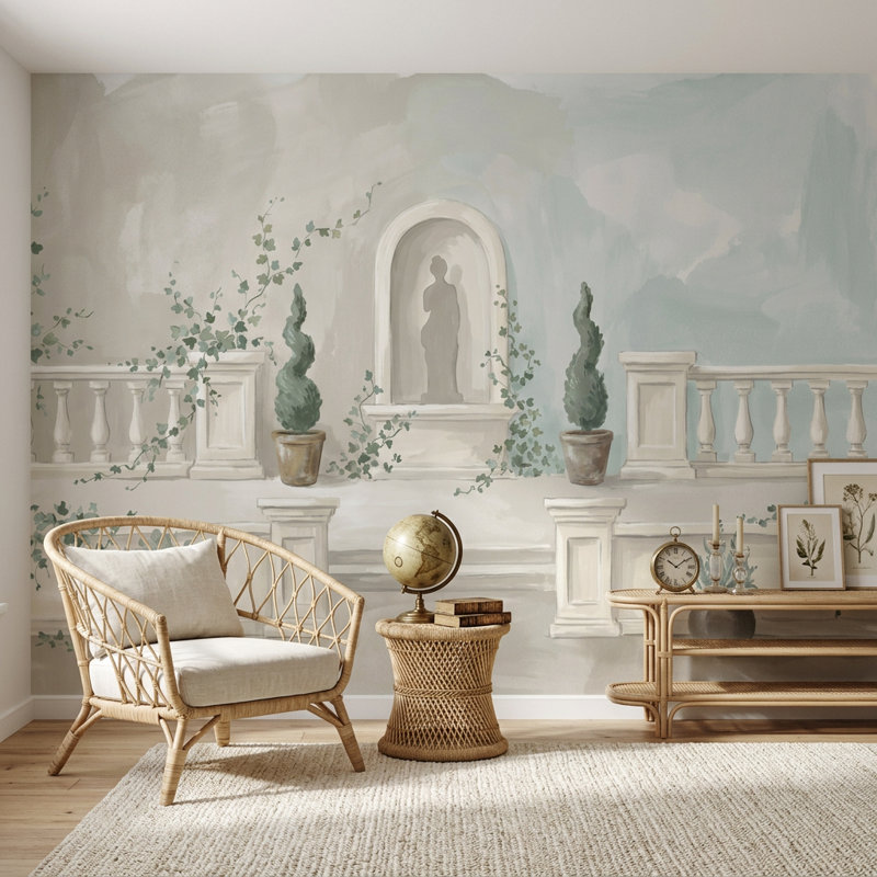 Décoration murale amovible Walls Wall Terrace Terrace, Texturé non collé, 140 po x 108 po
